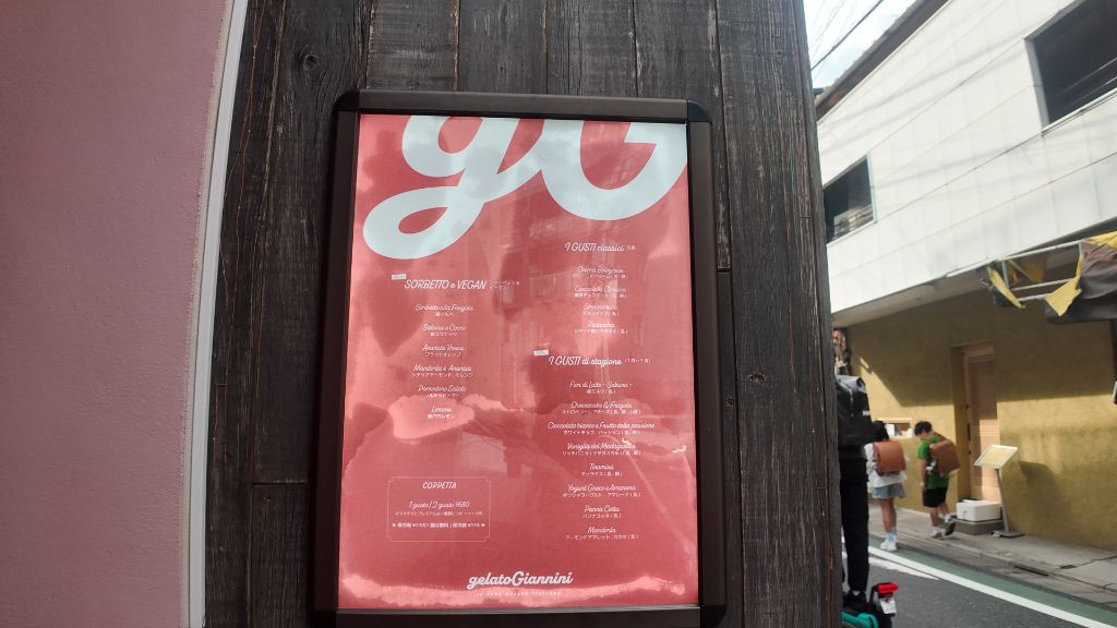 gelato Giannini Menu
